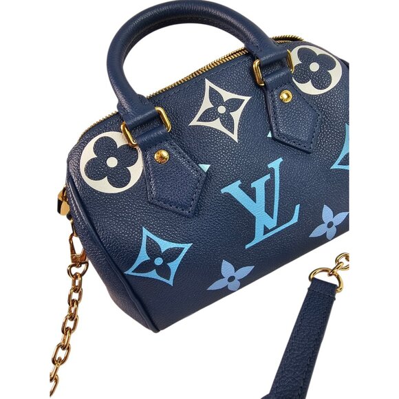 Louis Vuitton Empreinte Monogram Giant Speedy Bandouliere 20 Degrade Blue - Picture 10 of 14